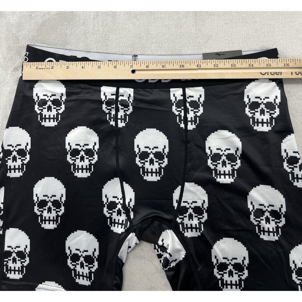 STAND OUT BE ODD Boxer Briefs Men Extra Large White Black Skulls Underwear - Picture 4 of 11